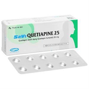 SaVi Quetiapine 25 trị tâm thần phân liệt, rối loạn lưỡng cực
