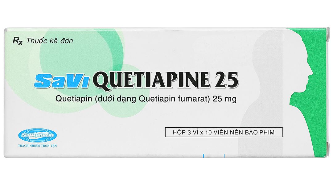 SaVi Quetiapine 25 trị tâm thần phân liệt, rối loạn lưỡng cực