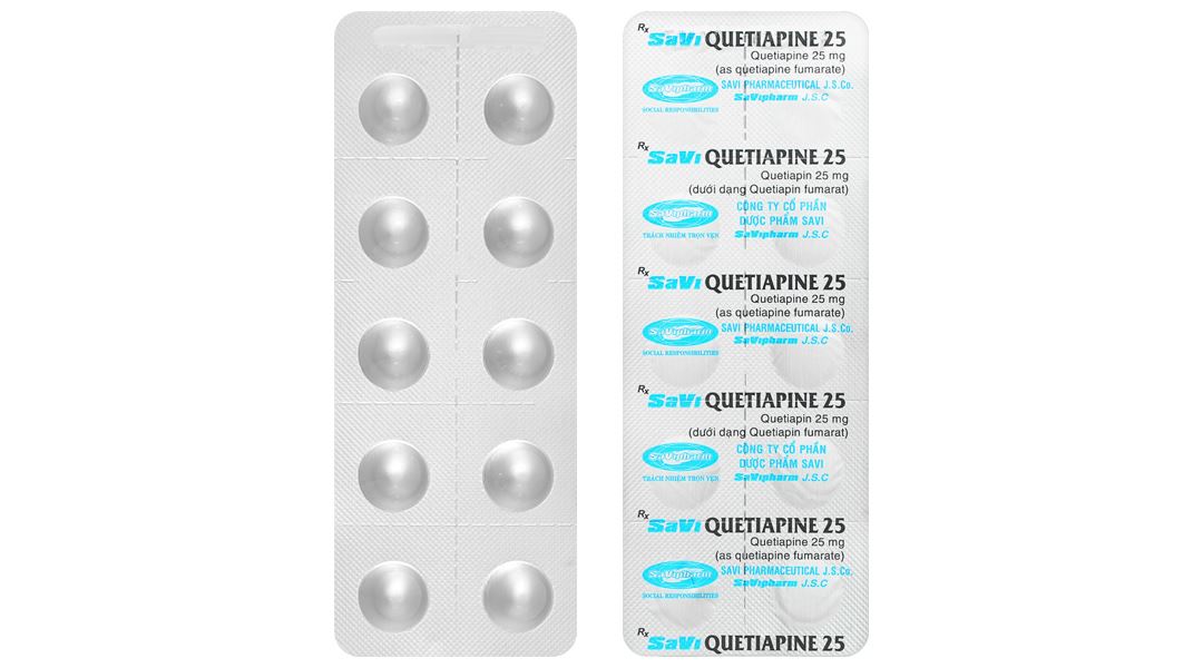 SaVi Quetiapine 25 trị tâm thần phân liệt, rối loạn lưỡng cực