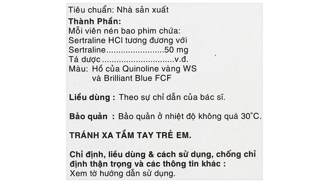 Utralene-50 điều trị trầm cảm (10 vỉ x 10 viên) - 8
