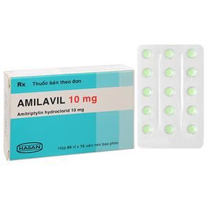 Amilavil 10mg trị trầm cảm, đau dây thần kinh, đái dầm ở trẻ lớn