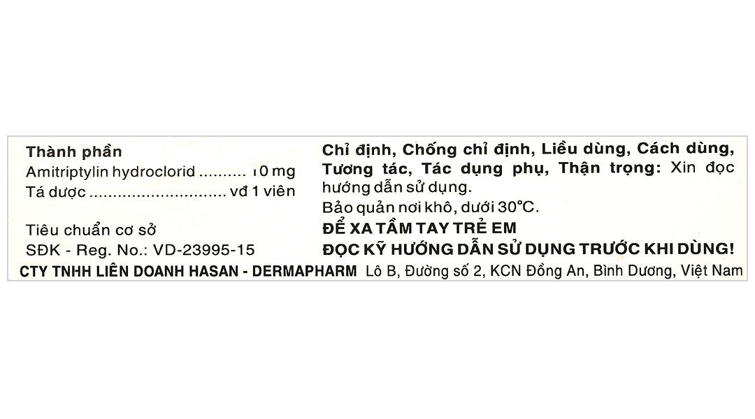 Trimibelin 10 trị bệnh trầm cảm nội sinh, giảm lo âu