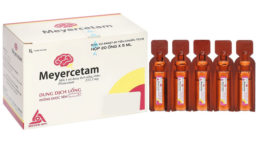 Dung dịch uống Meyercetam 333,3mg/ml điều trị giật rung cơ