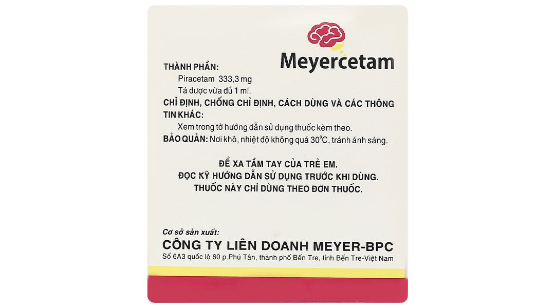 Dung dịch uống Meyercetam 333,3mg/ml điều trị giật rung cơ