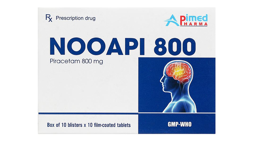 Nooapi 800mg điều trị hội chứng tâm thần thực thể, rung cơ, chóng mặt