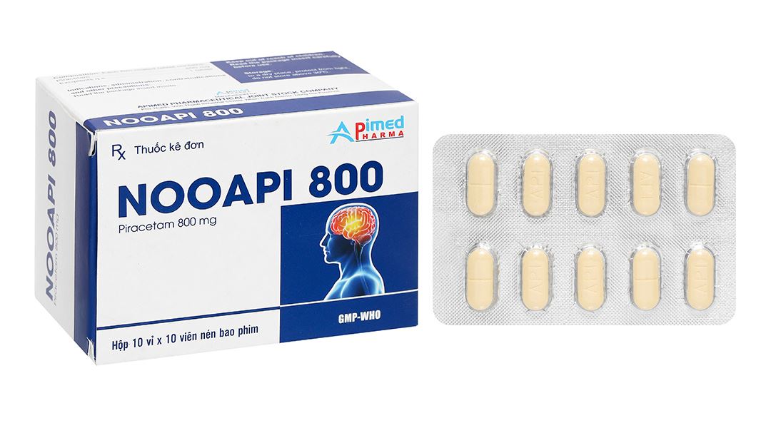 Nooapi 800mg điều trị hội chứng tâm thần thực thể, rung cơ, chóng mặt