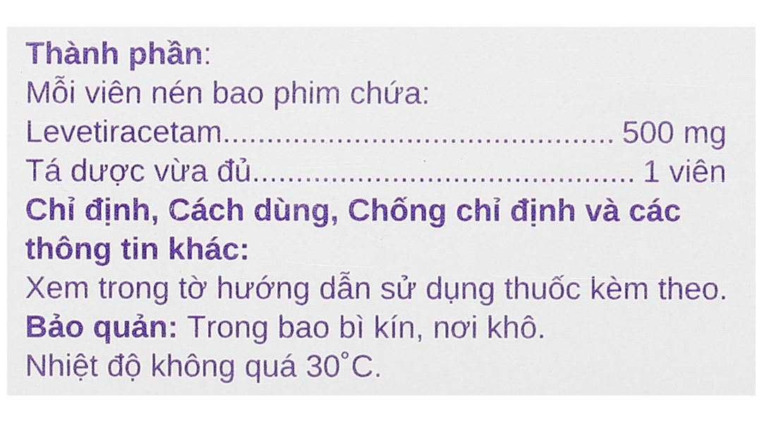 Levetstad 500 mg điều trị động kinh