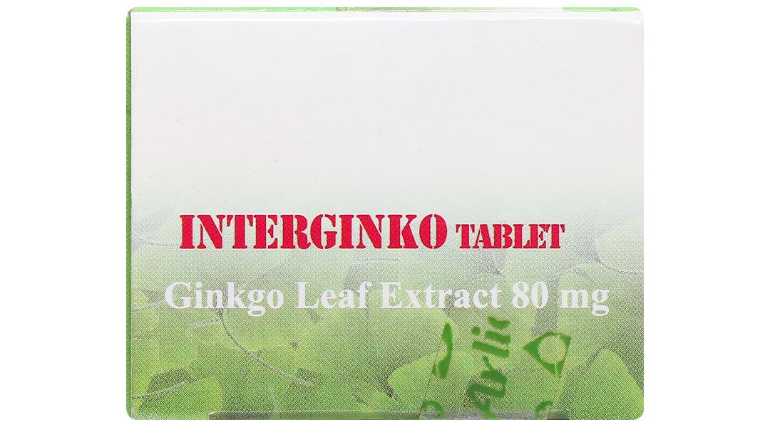 Interginko Tablet 80mg trị suy tuần hoàn não, suy giảm trí nhớ