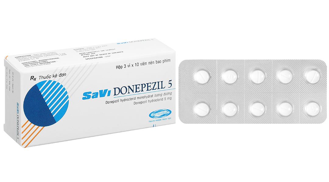 SaVi Donepezil 5 điều trị triệu chứng sa sút trí tuệ trong bệnh Alzheimer