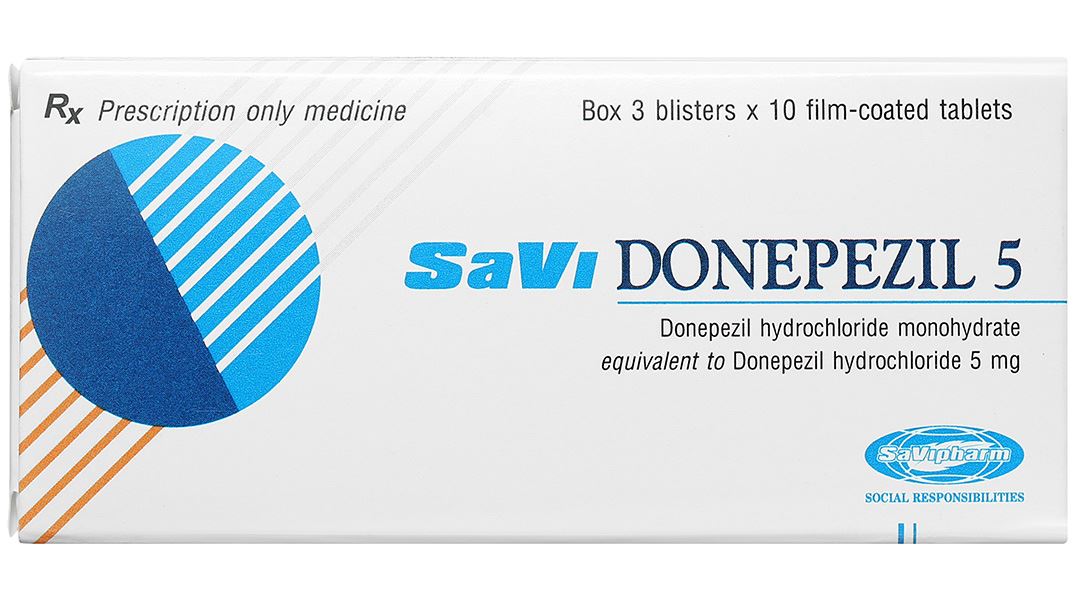 SaVi Donepezil 5 điều trị triệu chứng sa sút trí tuệ trong bệnh Alzheimer