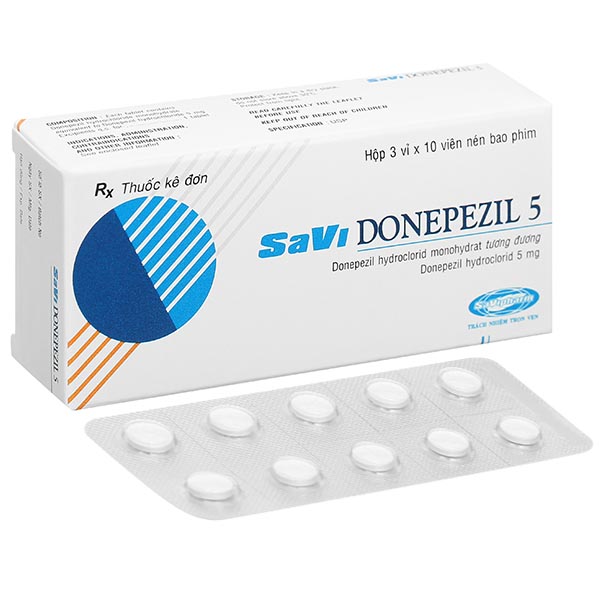 SaVi Donepezil 5 điều trị triệu chứng sa sút trí tuệ trong bệnh Alzheimer