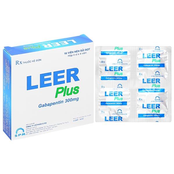 Viên sủi Leer plus 300mg điều trị hỗ trợ động kinh, đau thần kinh
