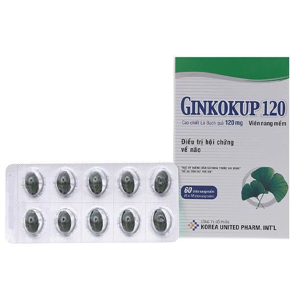 Ginkokup 120 tuần hoàn máu não, cải thiện trí nhớ