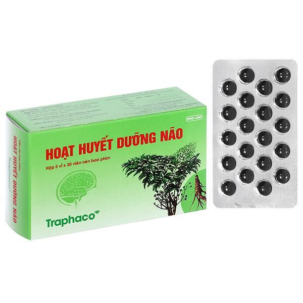 Viên bao phim Hoạt Huyết Dưỡng Não Traphaco giúp cải thiện trí nhớ