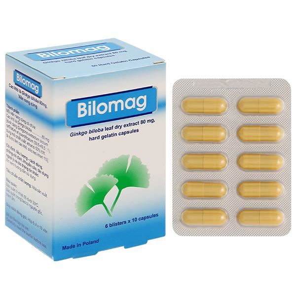 Bilomag 80mg trị rối loạn tuần hoàn máu não và ngoại biên