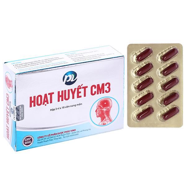 Hoạt Huyết CM3 rối loạn tuần hoàn não do xơ vữa động mạch