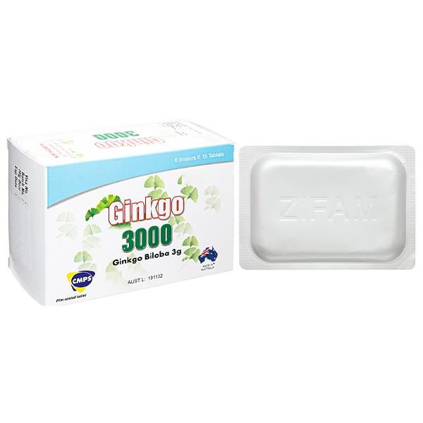 Ginkgo 3000 tuần hoàn máu não, giảm biến chứng đột quỵ