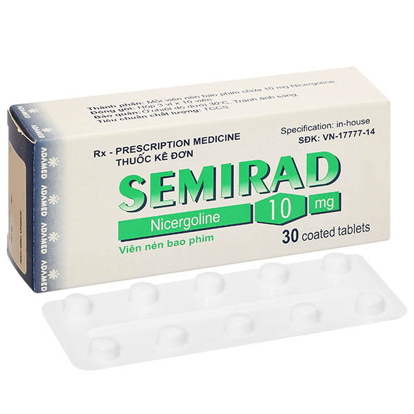 Semirad 10mg điều trị rối loạn tuần hoàn não
