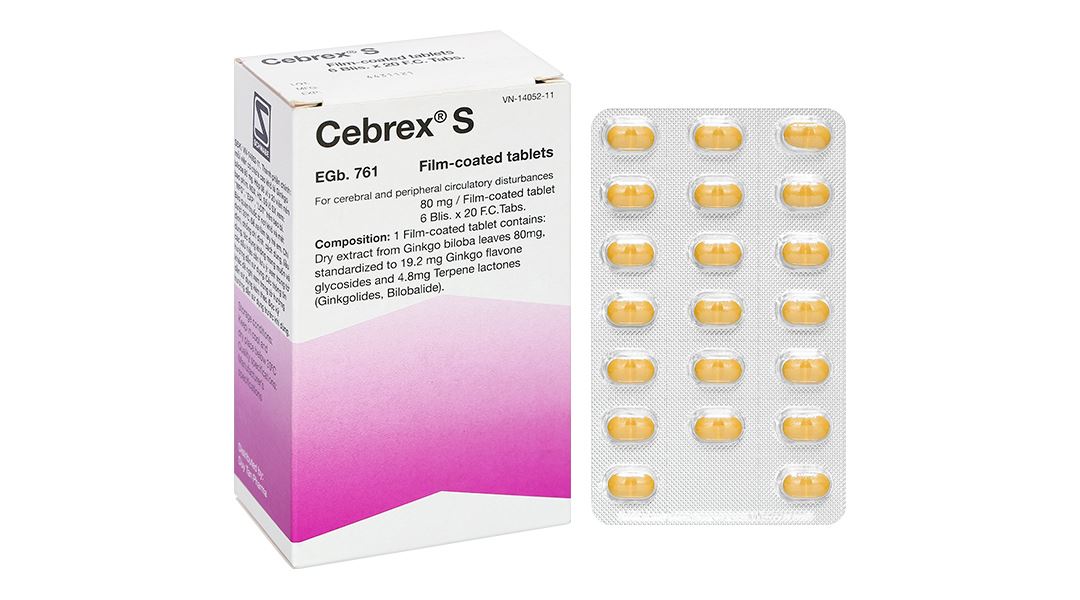 Cebrex S 80mg điều trị rối loạn tuần hoàn não và ngoại biên