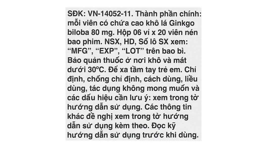 Cebrex S 80mg điều trị rối loạn tuần hoàn não và ngoại biên