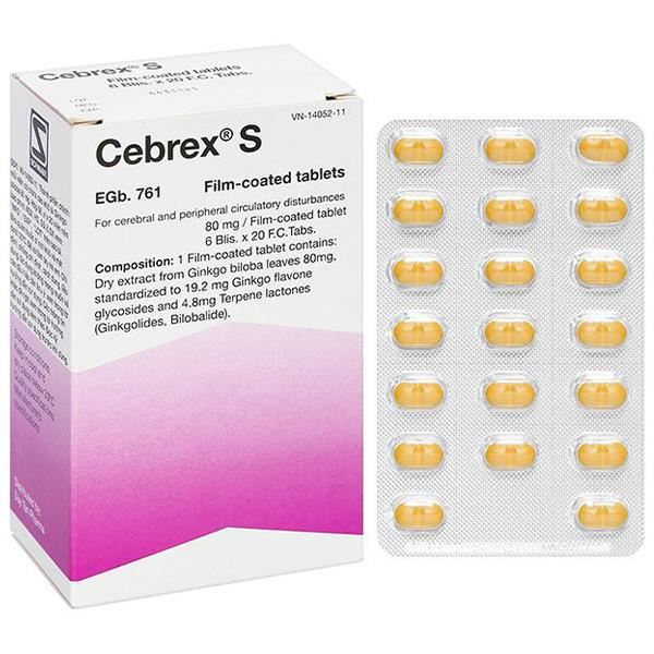 Cebrex S 80mg điều trị rối loạn tuần hoàn não và ngoại biên