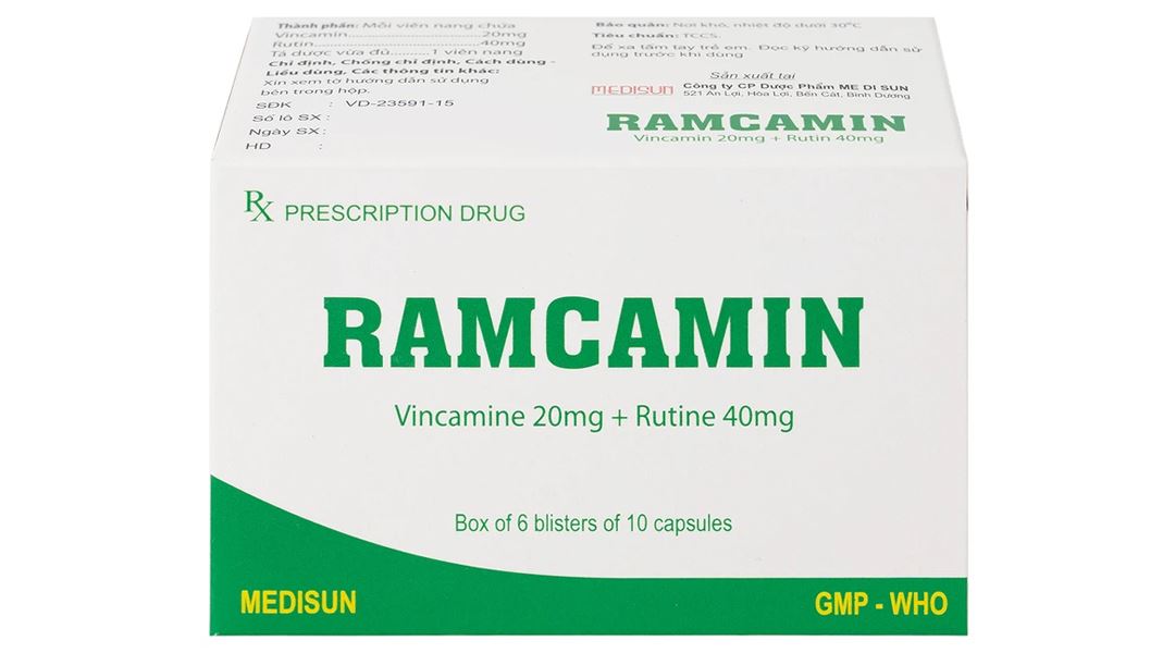 Ramcamin hỗ trợ điều trị tuần hoàn não, suy giảm trí nhớ