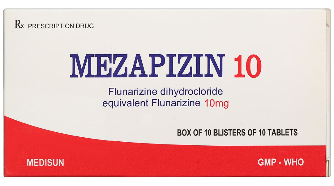 Mezapizin 10 dự phòng đau nửa đầu, trị triệu chứng rối loạn tiền đình