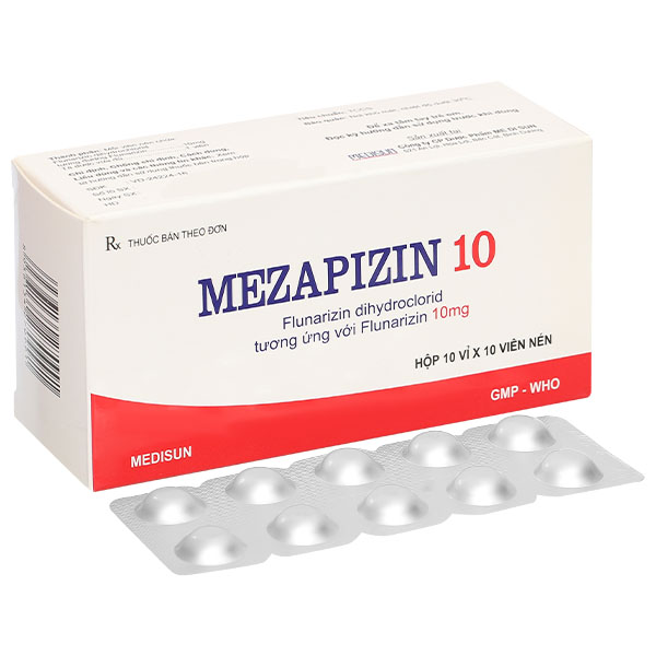 Mezapizin 10 dự phòng đau nửa đầu, trị triệu chứng rối loạn tiền đình