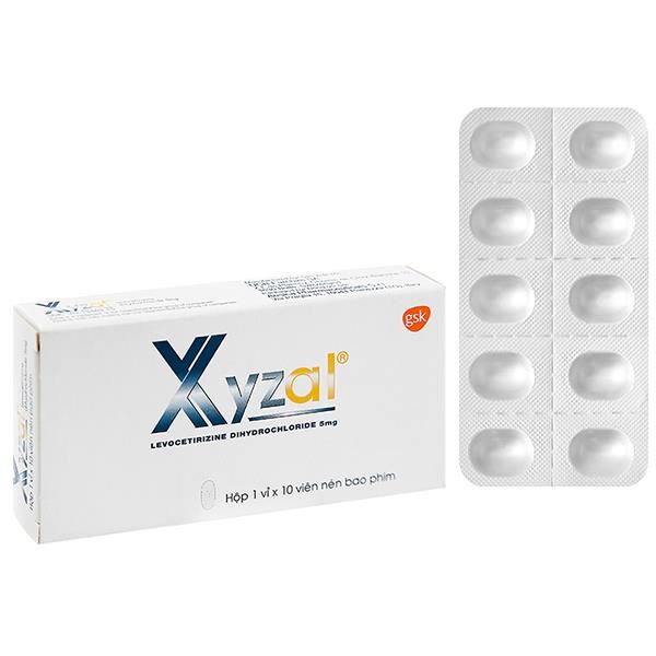 Xyzal 5mg trị viêm mũi dị ứng, mề đay