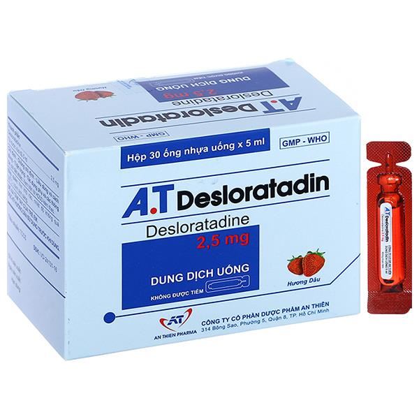 Dung dịch uống A.T Desloratadin trị viêm mũi, mề đay