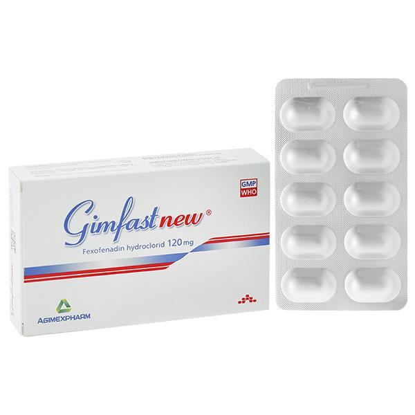 Gimfastnew 120mg trị viêm mũi dị ứng, mày đay