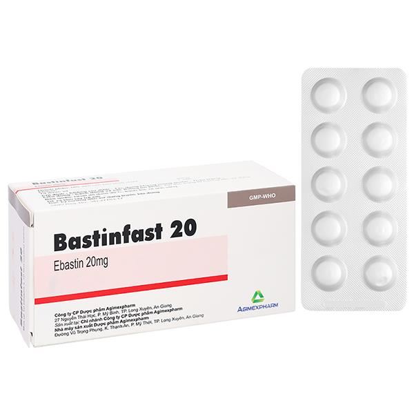 Bastinfast 20 trị triệu chứng viêm mũi dị ứng, ngứa da, mày đay