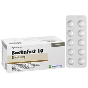 Bastinfast 10 trị triệu chứng viêm mũi dị ứng, ngứa, mày đay