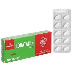 Loratadin 10mg Traphaco trị viêm mũi dị ứng, mày đay
