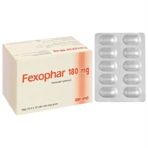 Fexophar 180mg trị viêm mũi dị ứng, mày đay, ngứa