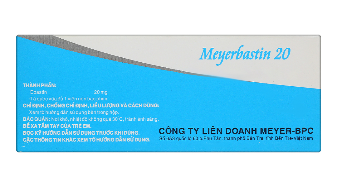 Meyerbastin 20 trị viêm mũi dị ứng, nổi mày đay