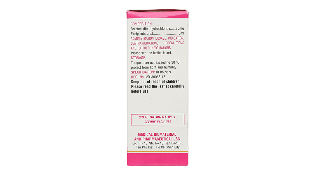 Siro Rutantop 30mg/5ml trị mày đay, viêm mũi dị ứng