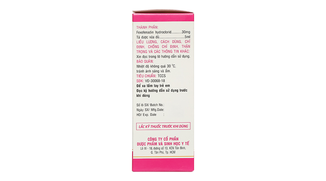 Siro Rutantop 30mg/5ml trị mày đay, viêm mũi dị ứng