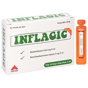 Dung dịch uống Inflagic điều trị hỗ trợ dị ứng ở đường hô hấp, da, mắt