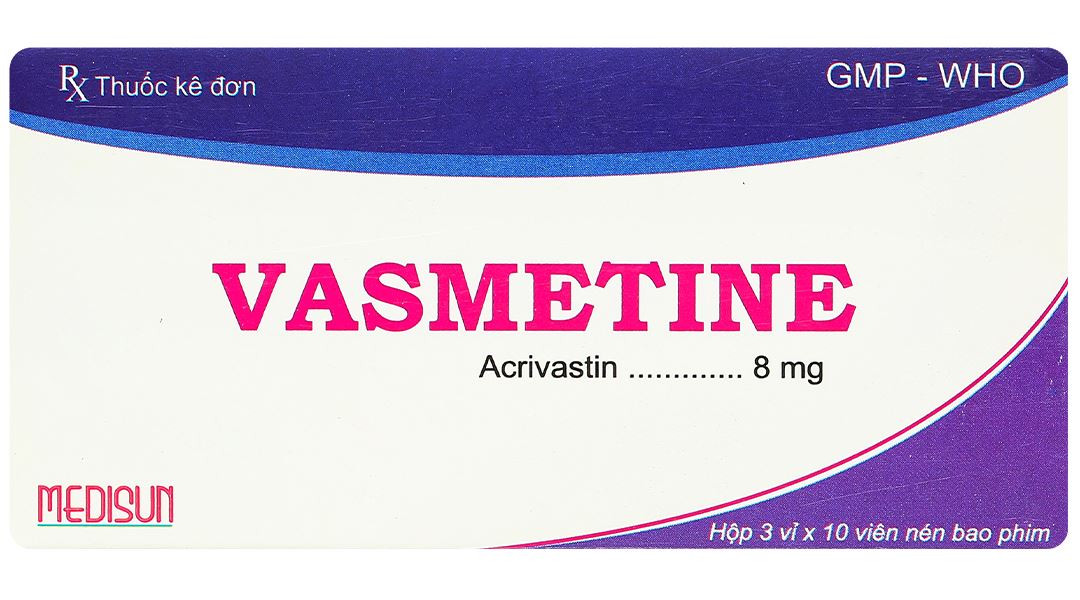 Vasmetine 8mg điều trị viêm mũi dị ứng, nổi mề đay mạn tính vô căn