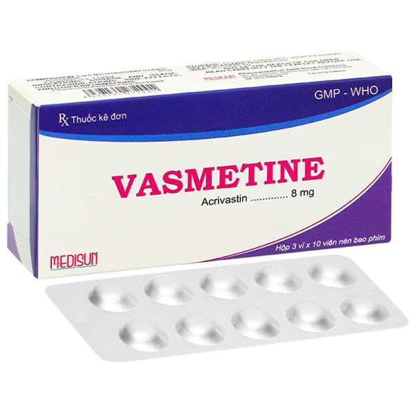 Vasmetine 8mg điều trị viêm mũi dị ứng, nổi mề đay mạn tính vô căn