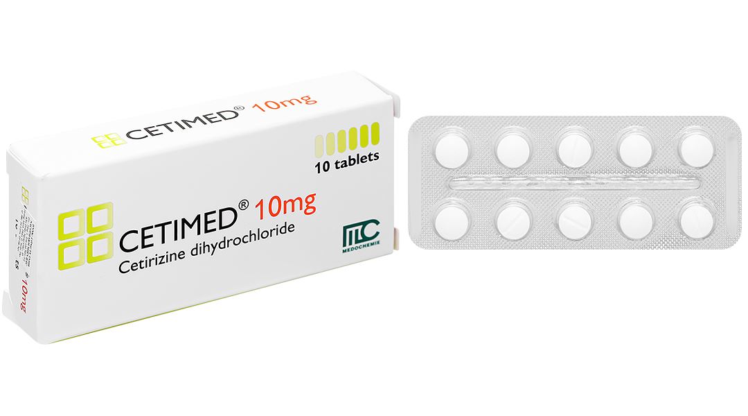 Cetimed 10mg điều trị triệu chứng viêm mũi dị ứng