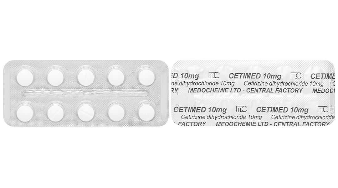 Cetimed 10mg điều trị triệu chứng viêm mũi dị ứng