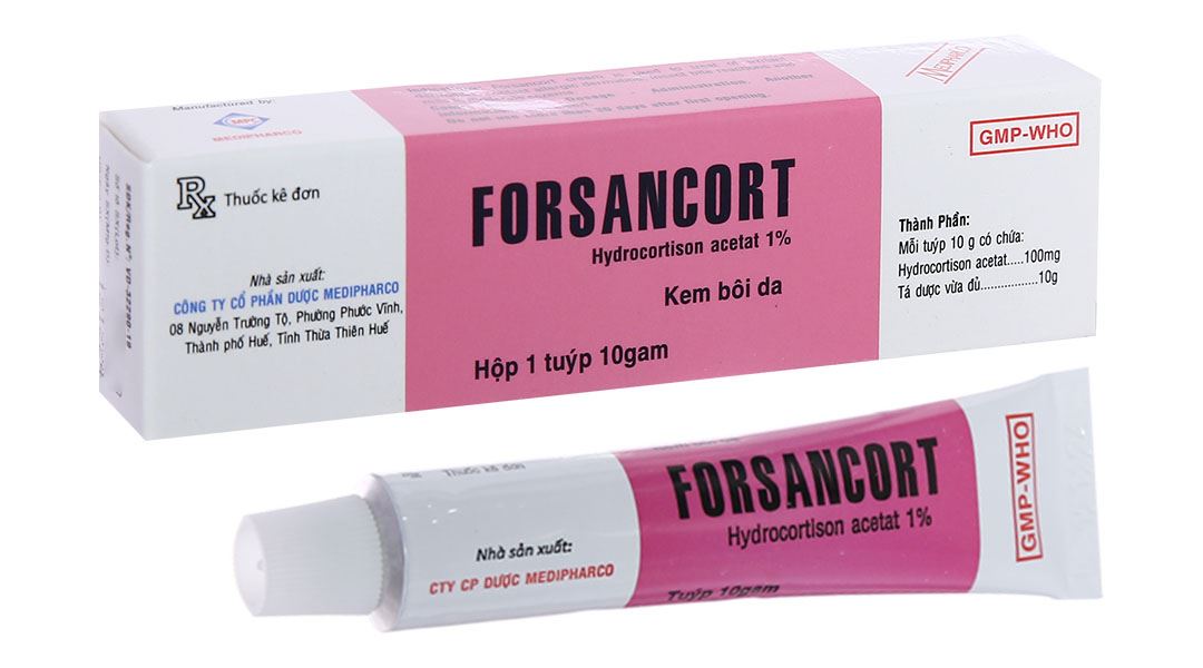 Kem bôi Forsancort 1% trị các bệnh viêm da tiếp xúc