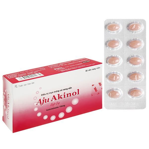 Aju Akinol 10mg điều trị mụn trứng cá