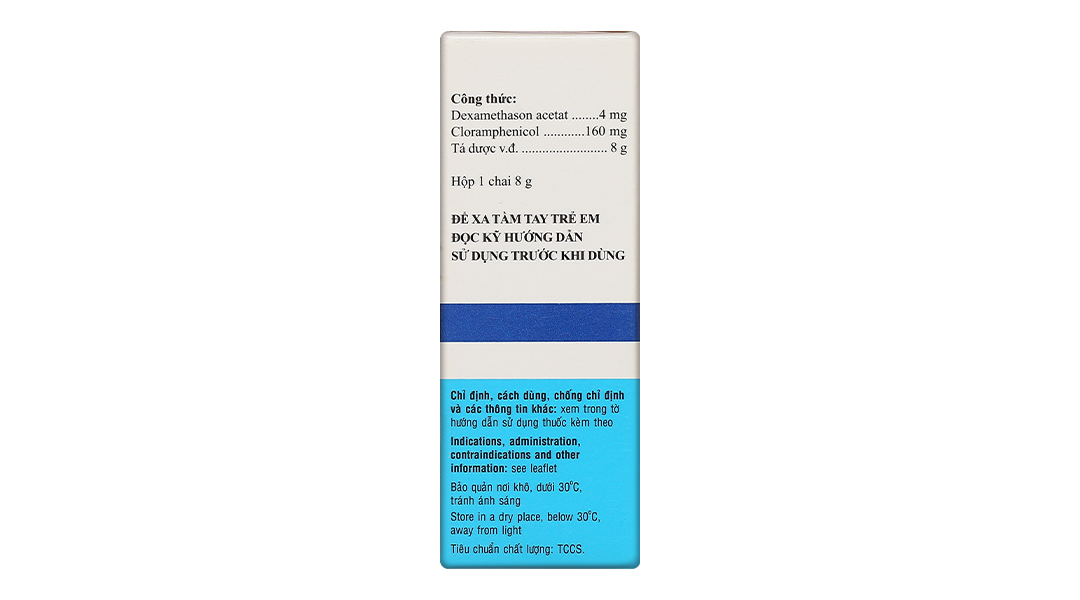 Kem bôi da Dexamethasone/Chloramphenicol 8g điều trị viêm da tiếp xúc