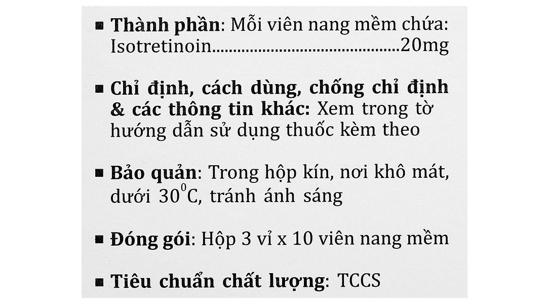 Bomitis 20mg điều trị mụn trứng cá dạng nặng