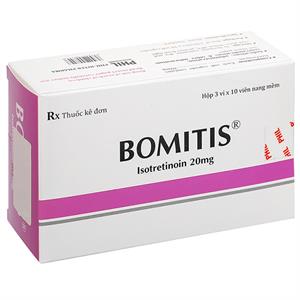 Bomitis 20mg điều trị mụn trứng cá dạng nặng