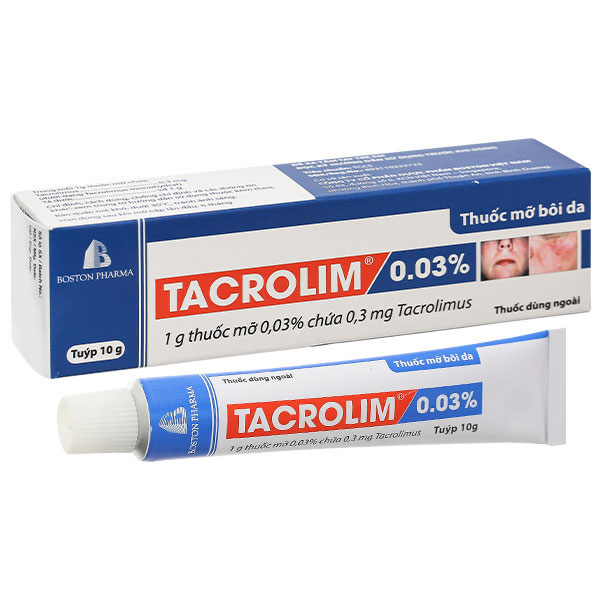 Thuốc mỡ bôi da TACROLIM 0.03% trị viêm da cơ địa