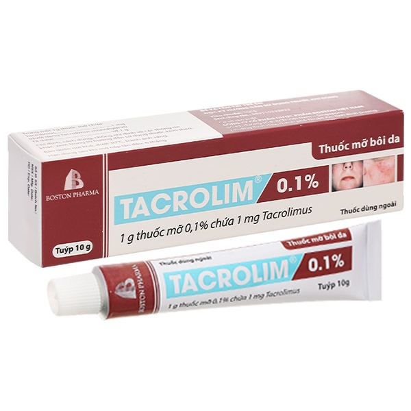 Thuốc mỡ bôi da TACROLIM 0.1% trị viêm da cơ địa